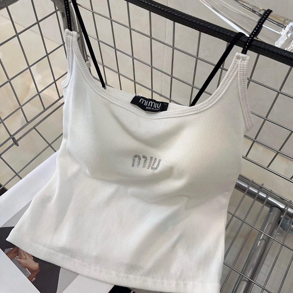 Miu Miu Women's Fashion Casual Lettering Vest